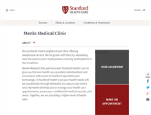 Tablet Screenshot of menloclinic.com